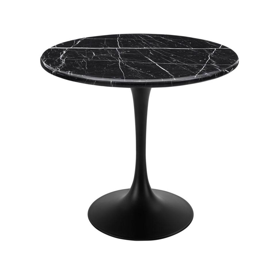 High End Furniture Modern Design Natural Black Marble Dining Table, 4 Seater Dining Table for Restaurant & Cafe, Meeting Table