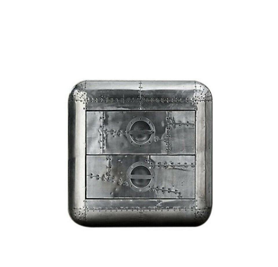 Luxury Industrial Aviator Aluminium Bedside Cabinet - Image 4