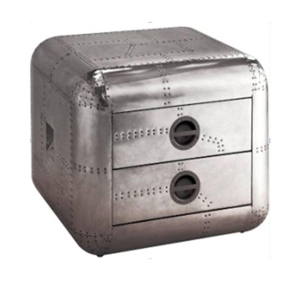 Luxury Industrial Aviator Aluminium Bedside Cabinet