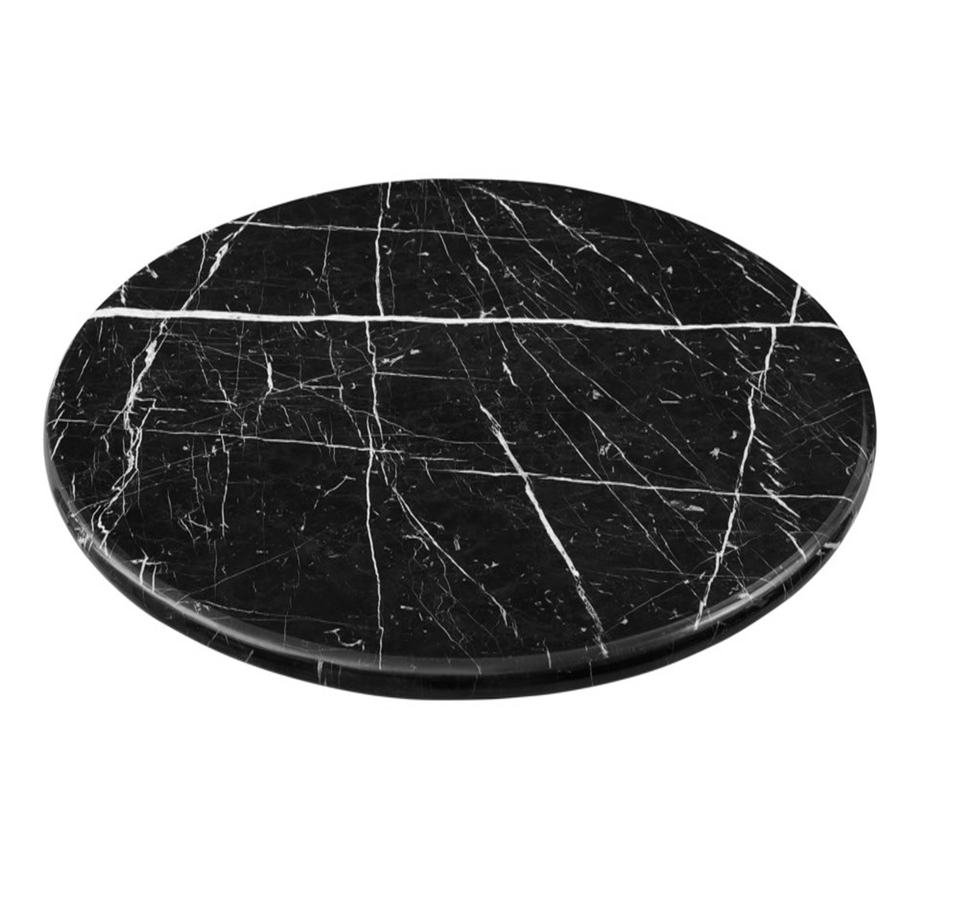 High End Furniture Modern Design Natural Black Marble Dining Table, 4 Seater Dining Table for Restaurant & Cafe, Meeting Table - Image 4