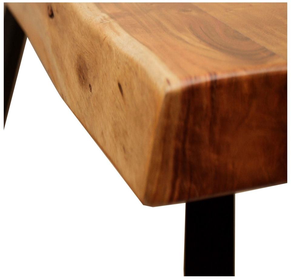 Antique Natural Live Edge Log Wood Coffee Table - Image 4