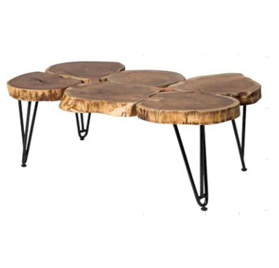 Antique Natural Live Edge Log Wood Coffee Table