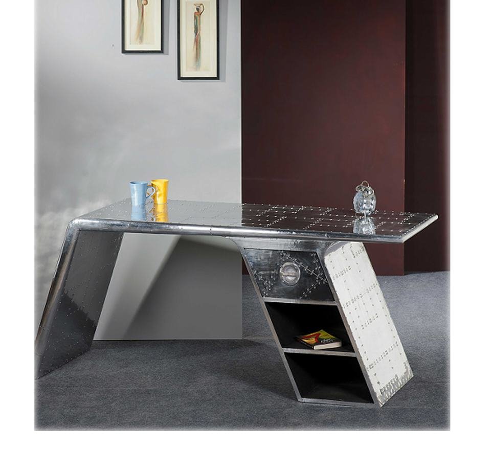Luxury Aluminium Aviator Study Table - Image 4