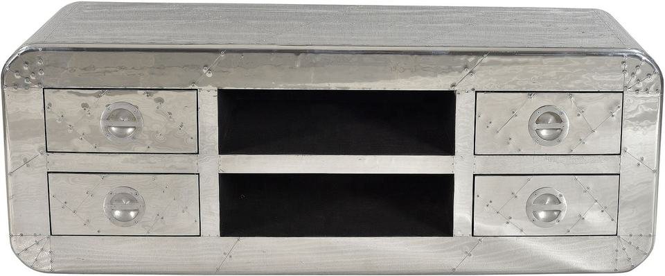 Luxury Industrial Aviator Metal & Wood TV Stand - Image 5