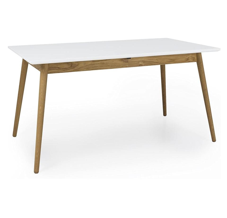 Wholesale Modern White Marble Dining Table with Solid Wooden Legs