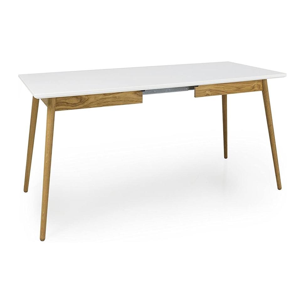 Wholesale New Modern Design Natural White Marble Dining Table With Solid Wooden Leg Natural FinishRestaurant & Cafe Dining Table - Image 5