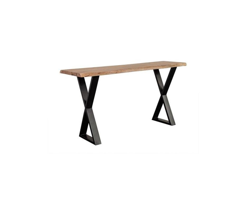 Luxury Classic Live Edge Solid Acacia Wood Console Table - Image 4