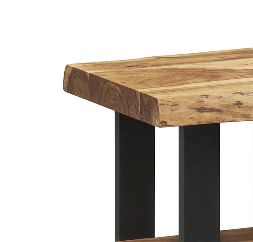 Traditional Live Edge Solid Wood 2-Tier End Table – Modern Side, Sofa & Coffee Table - Image 4
