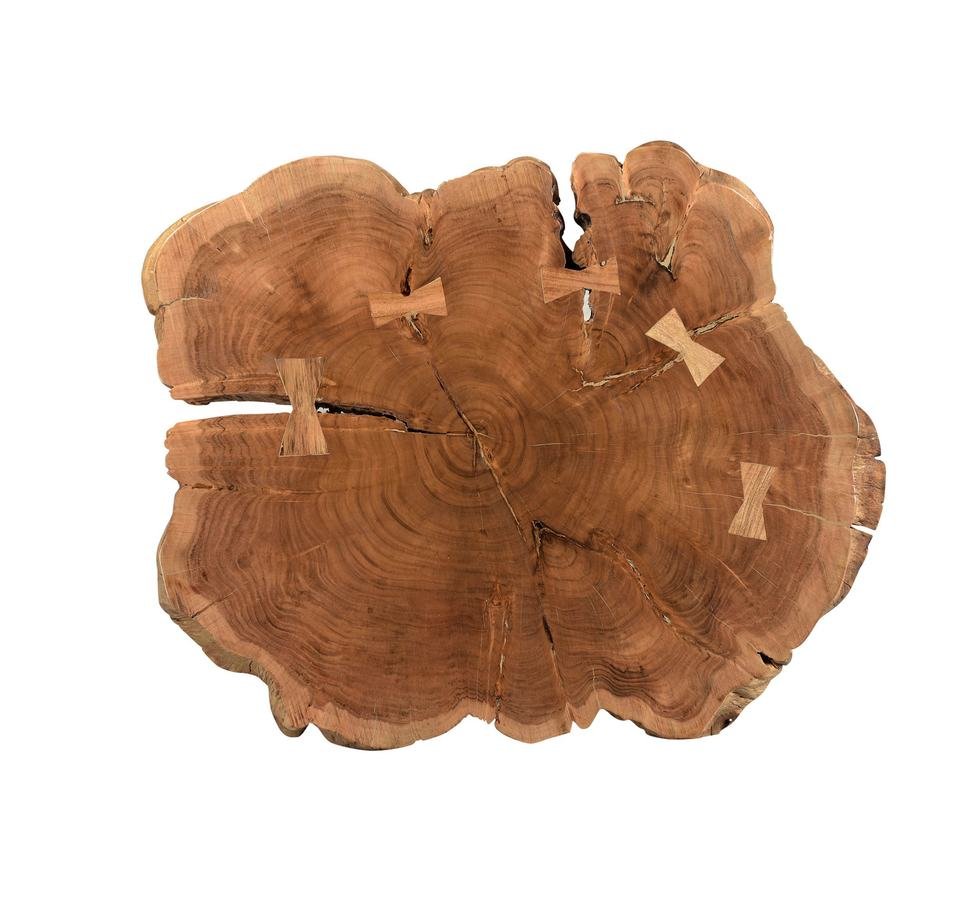 Antique Live Edge Solid Acacia Wooden Coffee Table – Modern Tea Table - Image 4