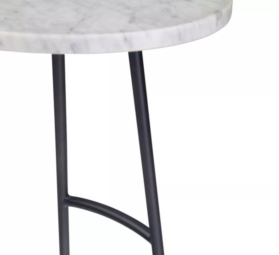 Luxury Modern Design Side Table End Table Sofa Table With Natural White Marble Top and Iron Leg Home Furniture Coffee Table - Image 4