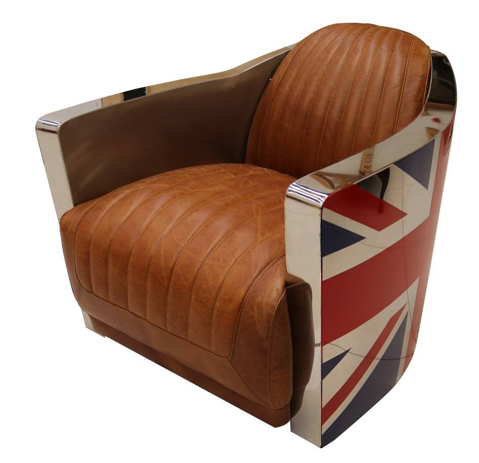 Luxury UK Flag Aviator Single Seater Sofa - Image 2