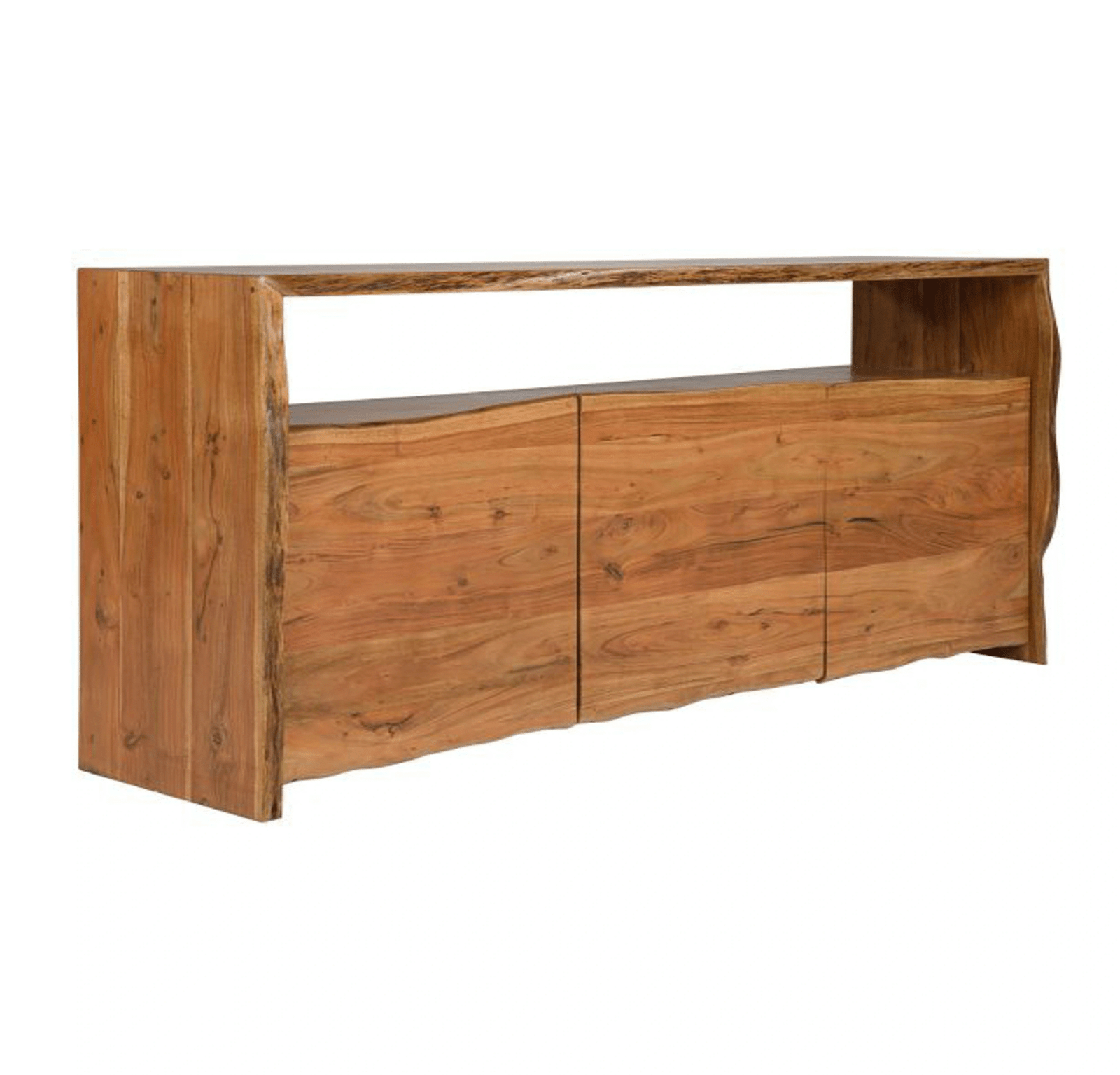 Modern Classic Live Edge Solid Wood Sideboard – Versatile Storage Cabinet for Living Room